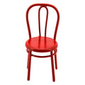 Red Metal Craft Dollhouse Miniature Dining Chair A128