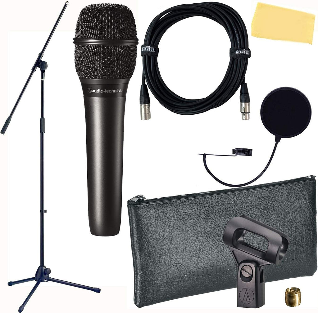 Cardioid Condenser Handheld Microphone Bundle with Boom Stand H456027