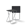 Folding Table with Wood Top Metal Frame, 14.1 x 18.9 x 26 in J8774