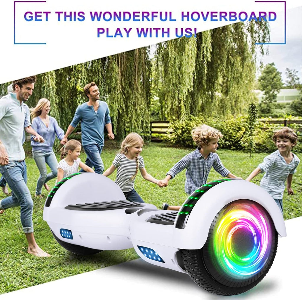 6.5" Two-Wheel Self-Balancing Hoverboard with Bluetooth Speakers and LED Lights S1660