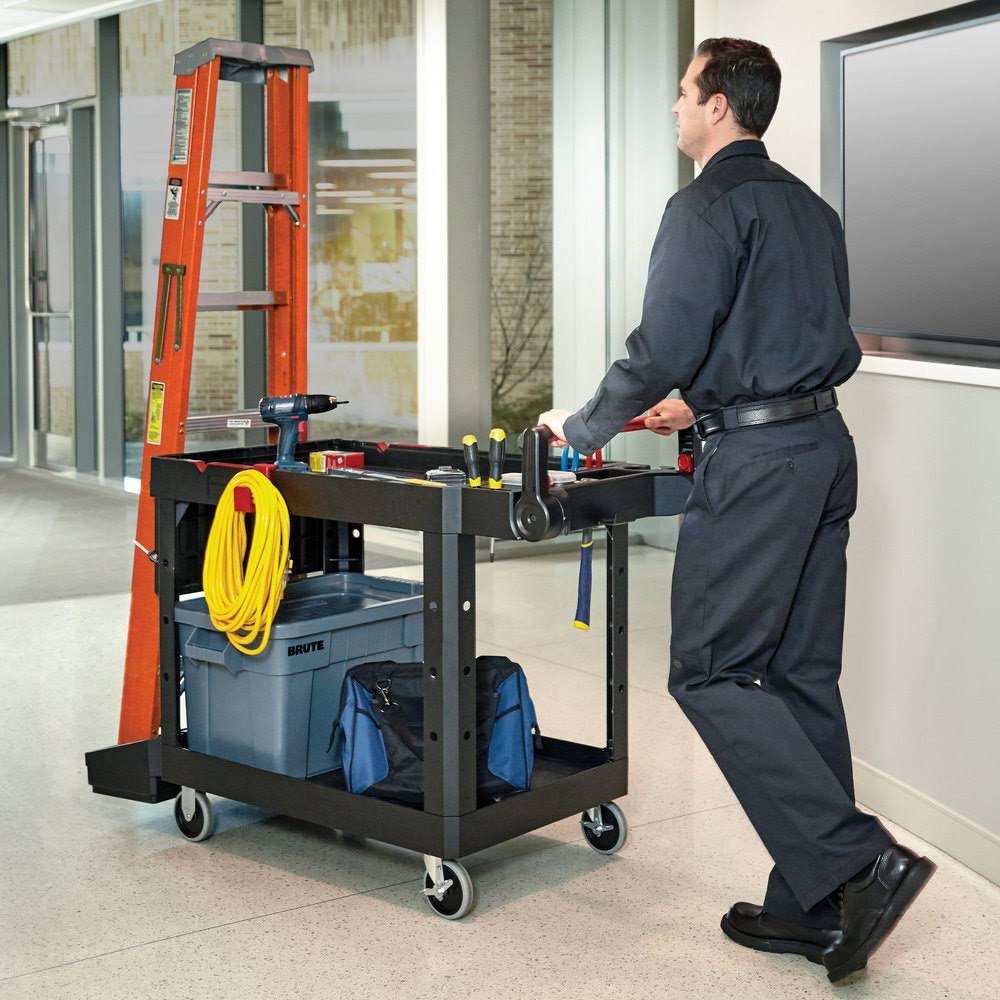 Heavy Duty Utility Cart, 2 Shelves E9867