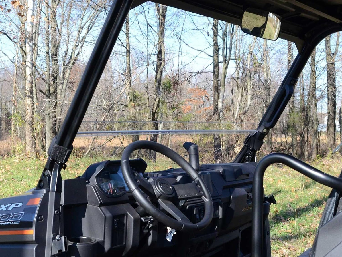 Heavy-Duty Scratch-Resistant Half Windshield 1/4" Thick Clear Polycarbonate X6551