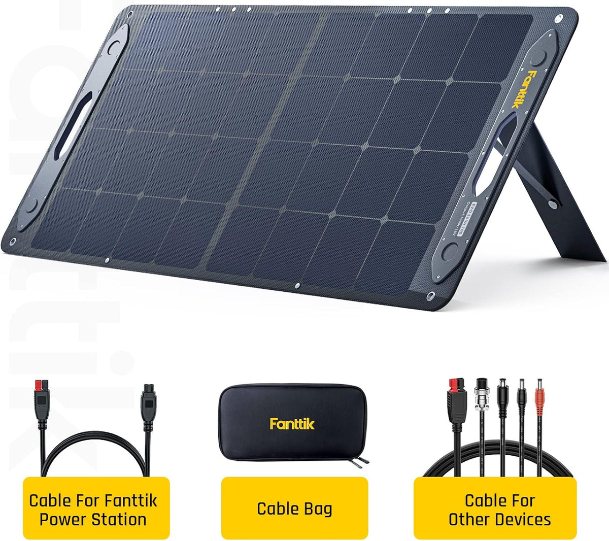 100W Portable Foldable Solar Panel Kit with Adjustable Kickstand K823