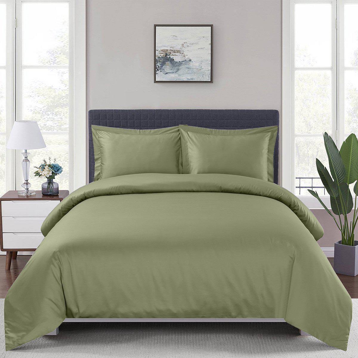 100% Bamboo Duvet Cover King/Calking Sage B4086