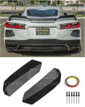 Painted Carbon Flash Metallic ABS Plastic Rear Trunk Lid Wing Spoiler Add-On Wickers Pair Z543