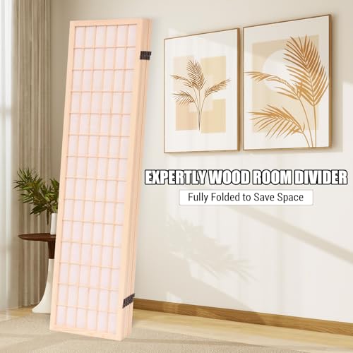 4 Panel Wooden Room Divider Screen O27899