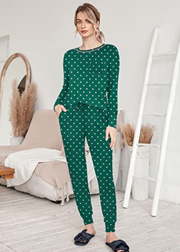 Women's Long Sleeve Soft 2 Piece Pajama Set with Jogger Pants T682