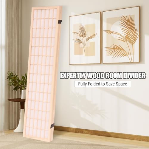 4 Panel Wooden Room Divider Screen O27899
