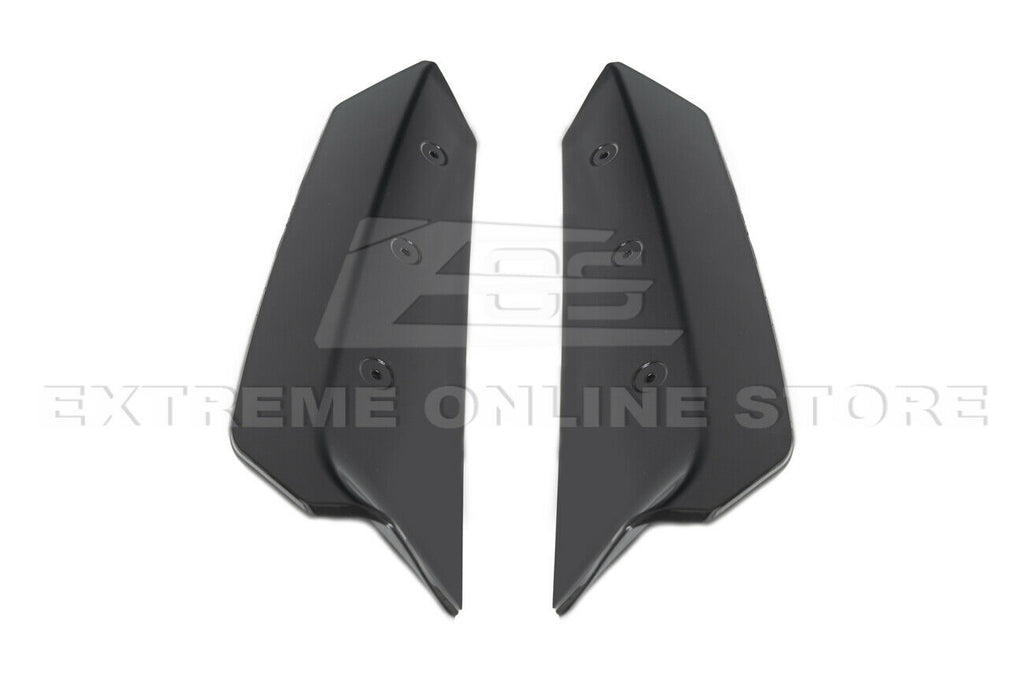 Painted Carbon Flash Metallic ABS Plastic Rear Trunk Lid Wing Spoiler Add-On Wickers Pair Z543