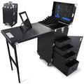 Black Rolling Manicure Table with 4 Drawers J647072