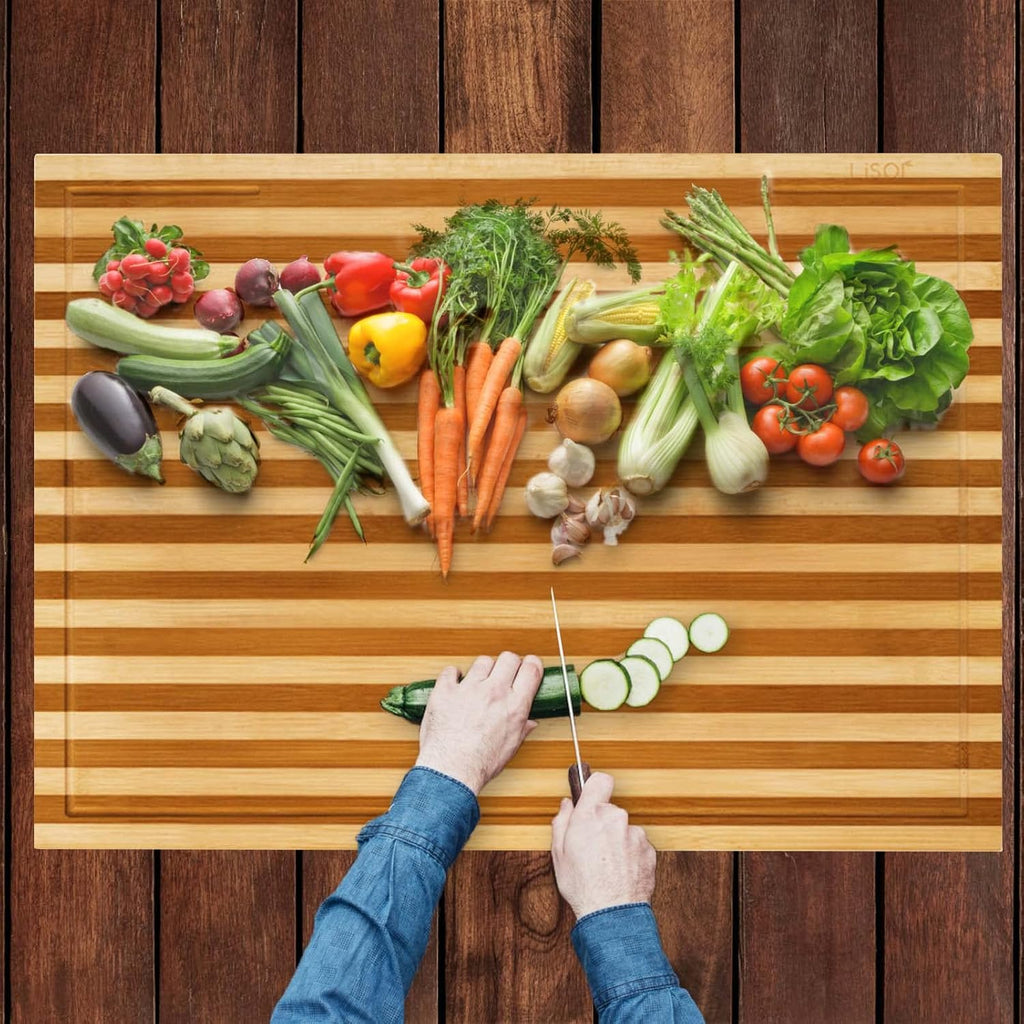 Bamboo Stovetop Cover Cutting Board with Adjustable Legs Z723