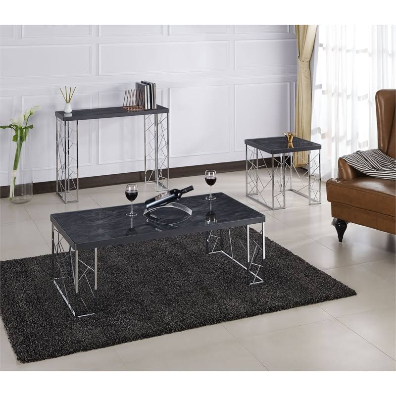 Contemporary Metal End Table P713051