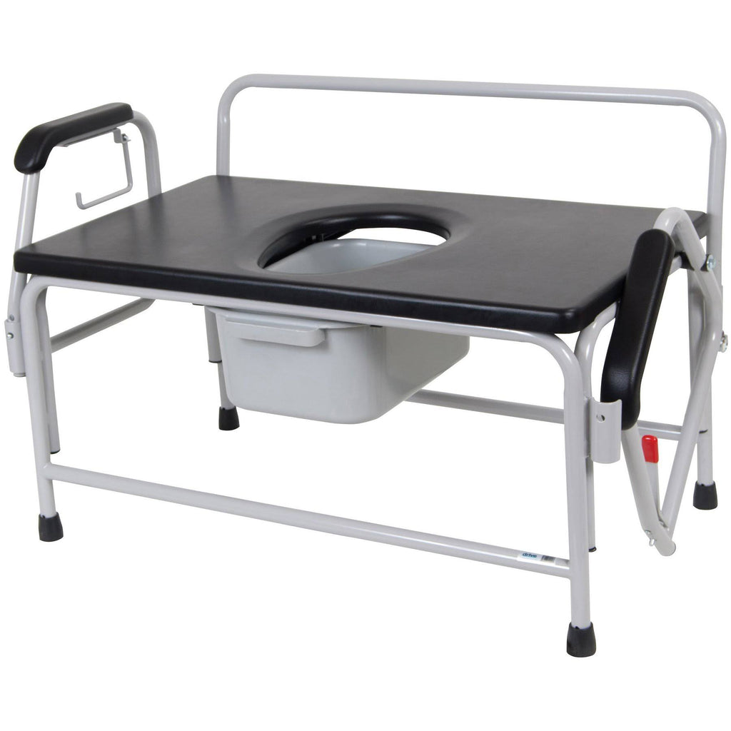 Extra Wide Drop Arm Bedside Commode M4053