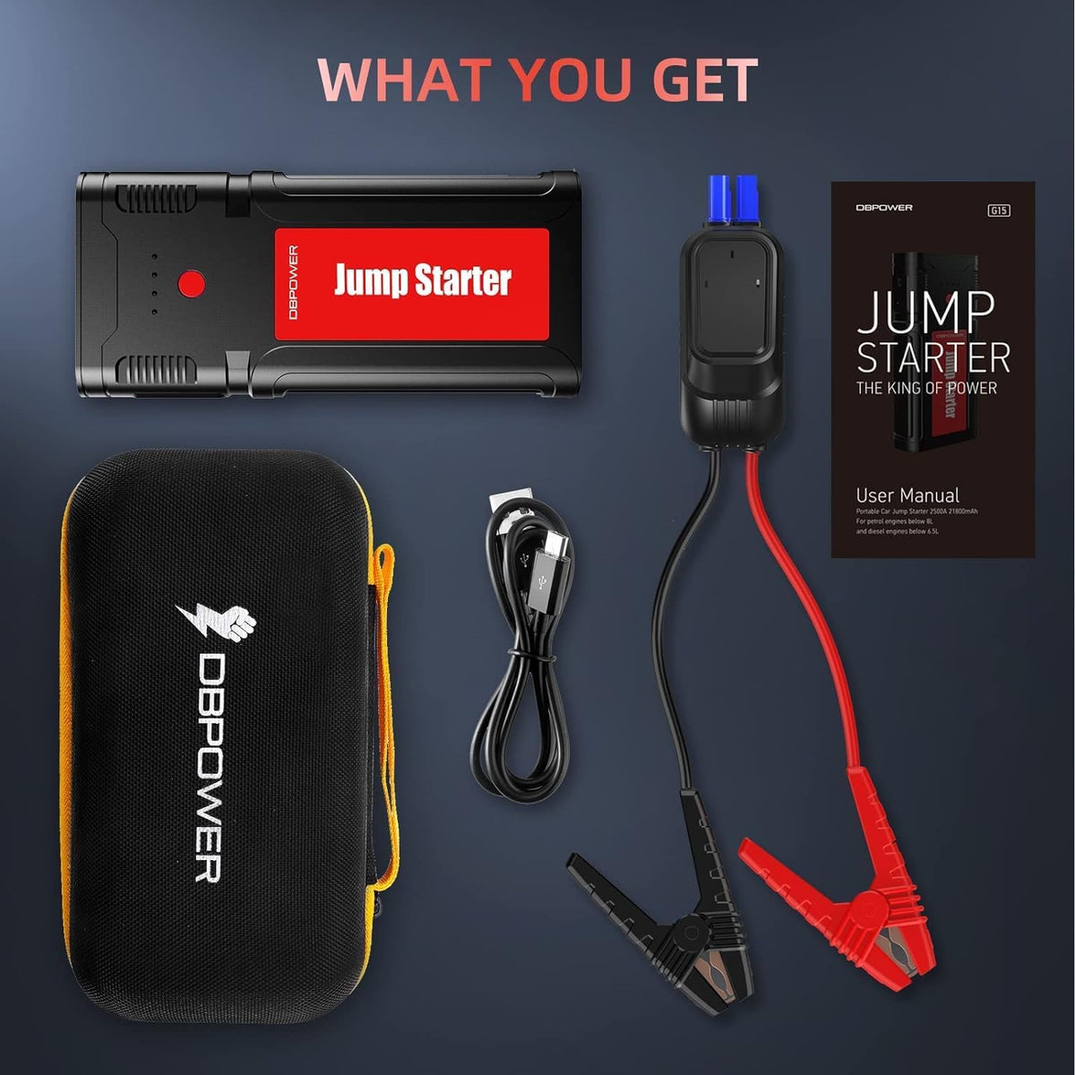 2750A Peak 76.96Wh Portable Car Jump Starter 12V Battery Booster Pack X315941
