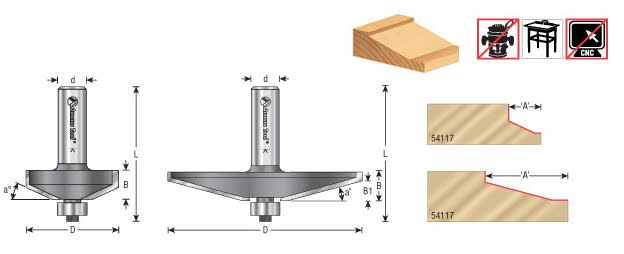 Carbide Tipped Raised Panel 15 Deg x 1-7/16 G791