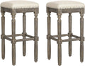 30 Inch Taupe Barstool Set of 2 K73388