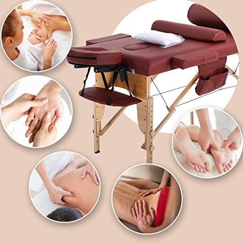 Portable Foldable Massage Table with Carry Case, Cream M3973