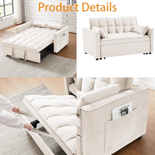 Grey 3 in 1 Convertible Sleeper Sofa Bed Z278