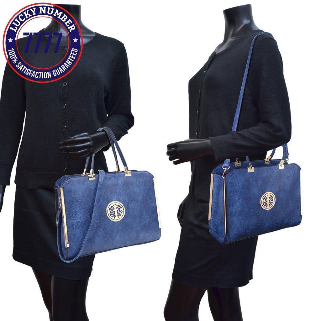 Black Laptop Briefcase Handbag with Matching Wallet Q41176