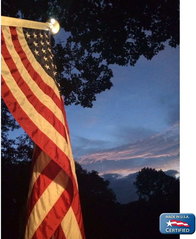 3x5 ft Nylon American Flag with Sewn Stripes and Embroidered Stars C81695