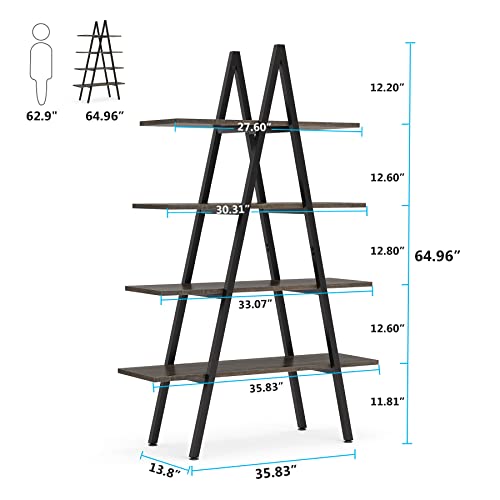 4-Tier Industrial Ladder Bookshelf G359268