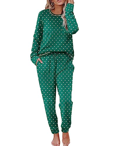 Women's Long Sleeve Soft 2 Piece Pajama Set with Jogger Pants T682