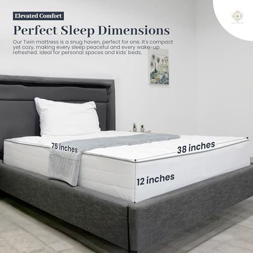 12 Inch Hybrid Twin Mattress with Pocketed Coil Spring and Cold Foam O58797