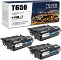 Compatible T650 Toner Cartridges 3 Pack Black M668665