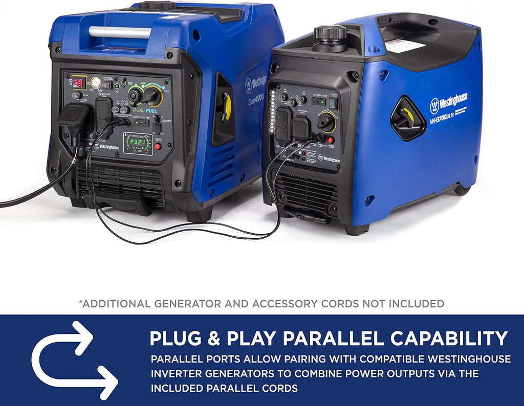 Portable Inverter Generator, 3700 Peak Watt, Gas Powered D260470