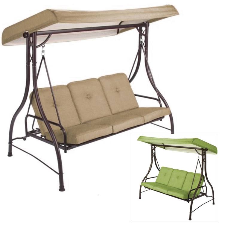Beige 3-Person Swing Replacement Canopy Q437752