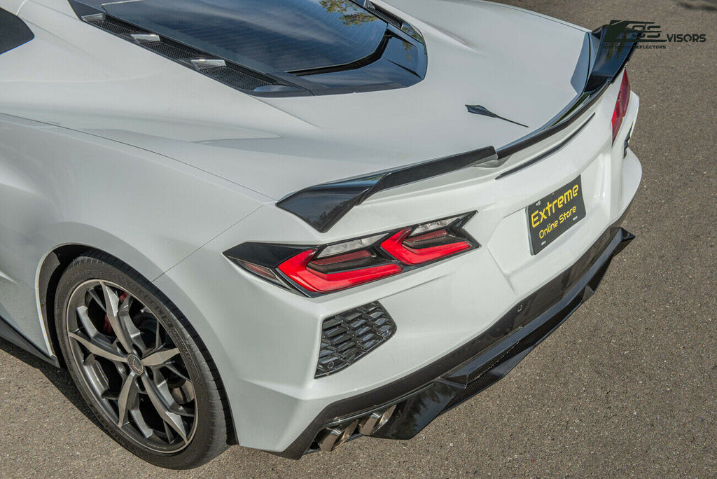 Painted Carbon Flash Metallic ABS Plastic Rear Trunk Lid Wing Spoiler Add-On Wickers Pair Z543
