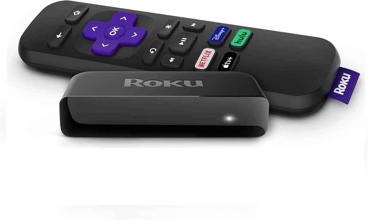 Black HD/4K/HDR Streaming Media Player with Remote and HDMI Cable E728