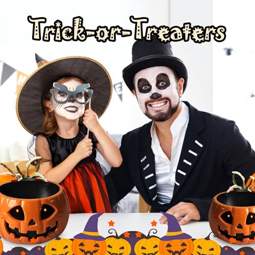 Halloween Candy Bowl with Moving Skull Hand and Glowing Red Eyes V95625
