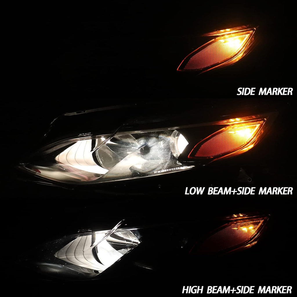 Headlights Assembly Driver Side Plastic Housing Polycarbonate Lens S3039