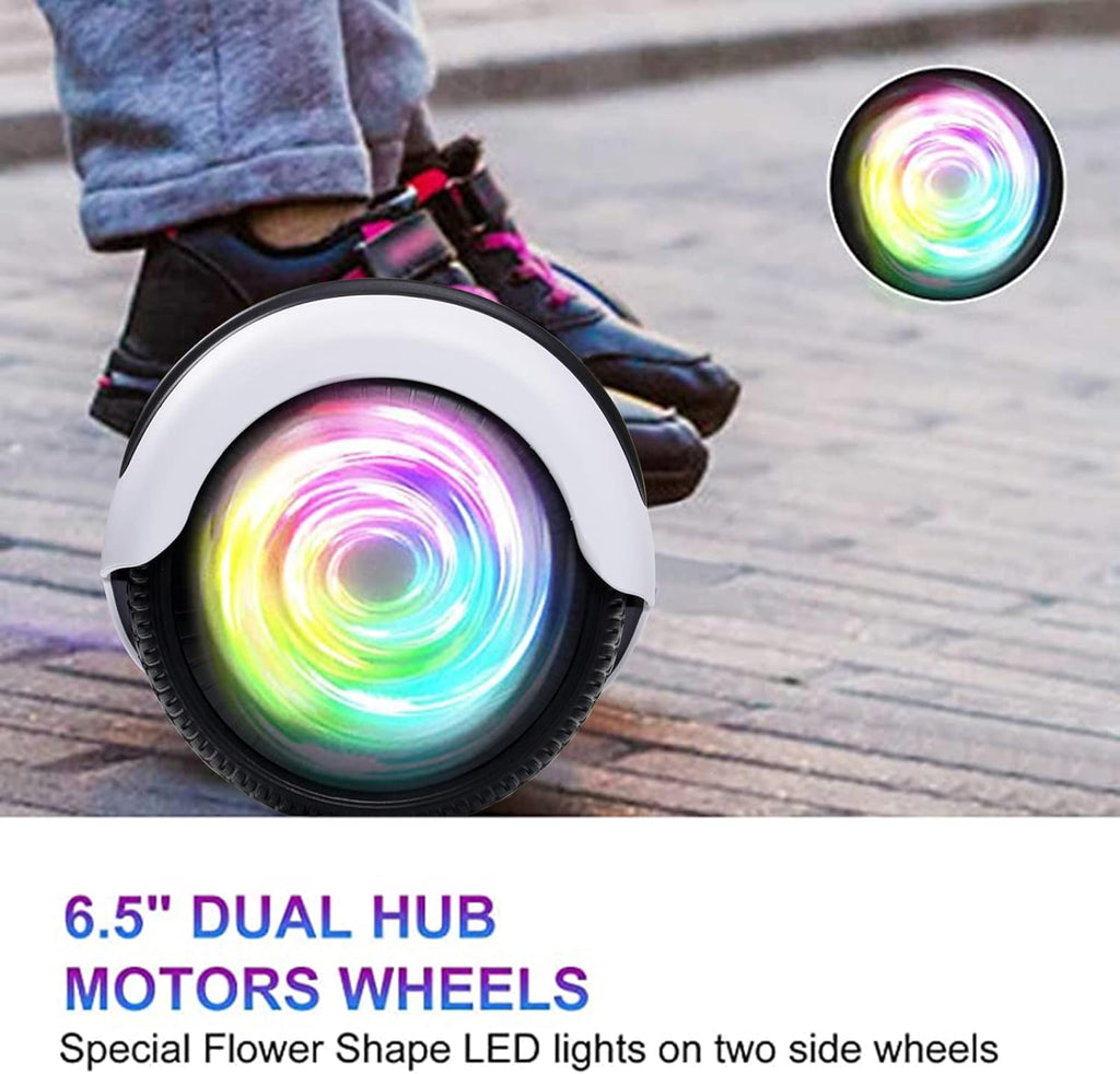 6.5" Two-Wheel Self-Balancing Hoverboard with Bluetooth Speakers and LED Lights S1660