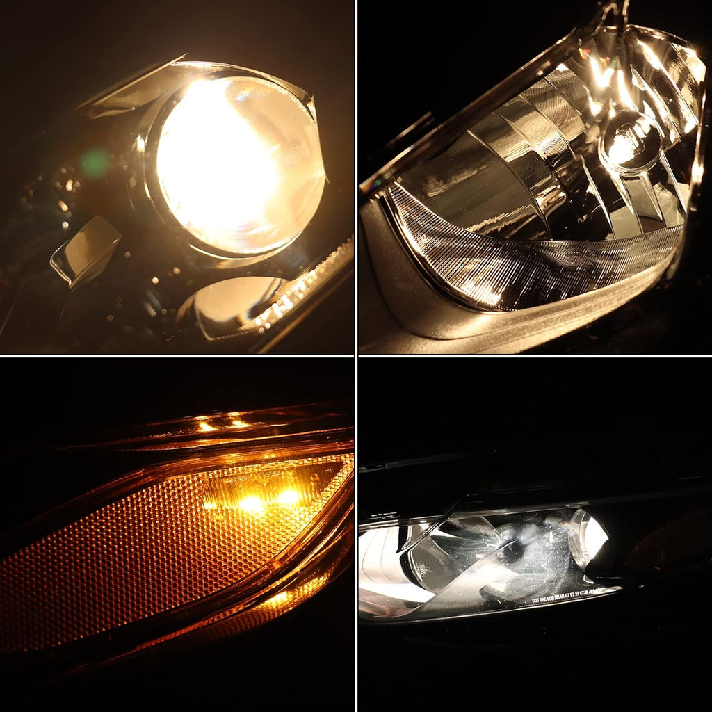 Headlights Assembly Driver Side Plastic Housing Polycarbonate Lens S3039