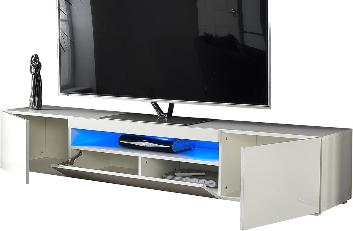 White TV Stand with Lights H22115