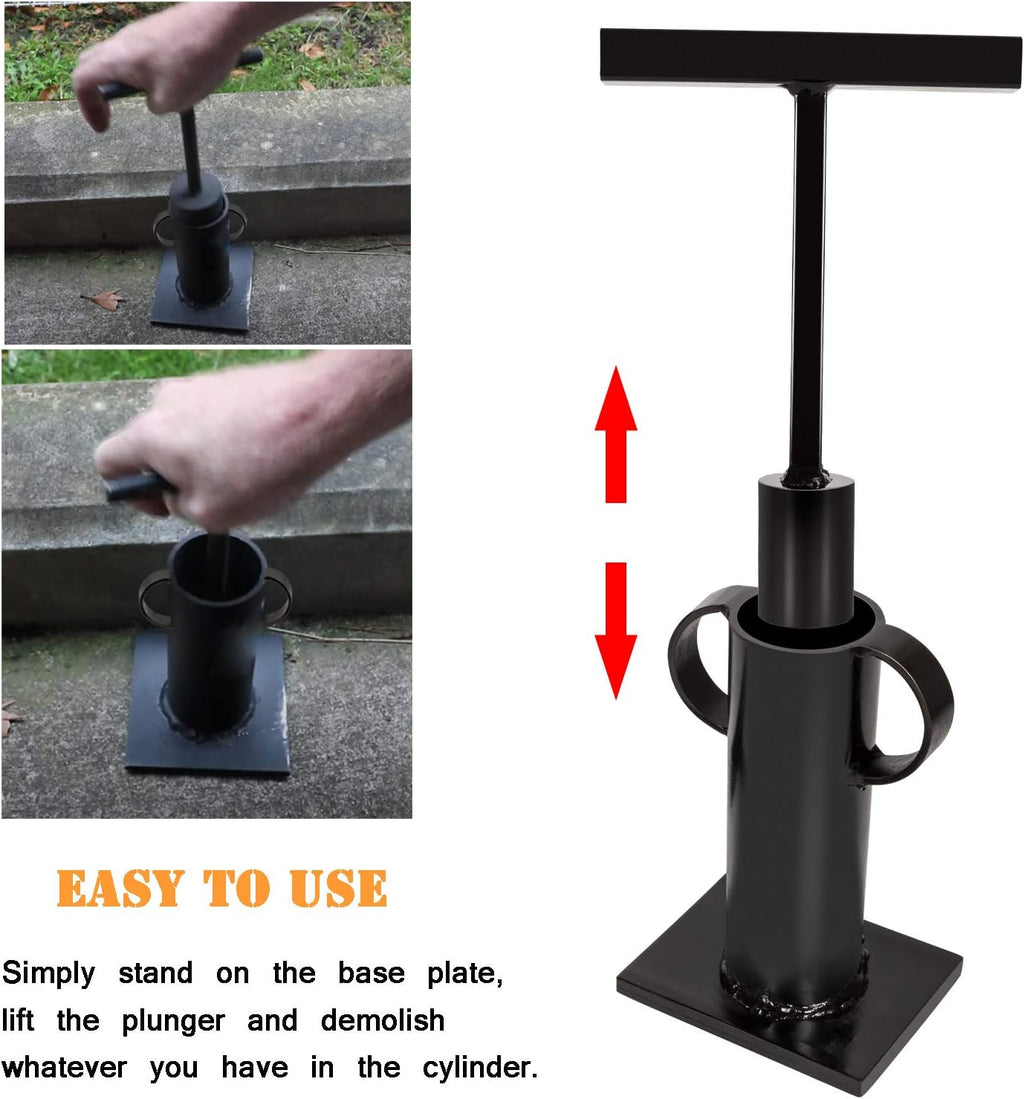 Rock Crusher Heavy Duty Frit Maker Glass Breaker Ore Crusher Gold Panning Mining Pulverizer Stone Rock Hound DIY B1157