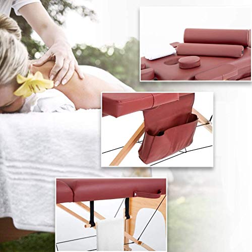Portable Foldable Massage Table with Carry Case, Cream M3973