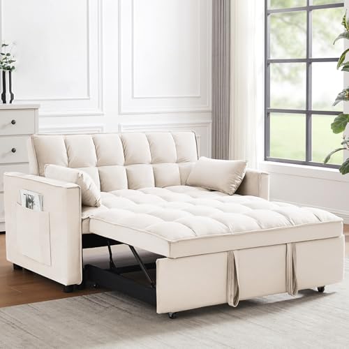 Grey 3 in 1 Convertible Sleeper Sofa Bed Z278