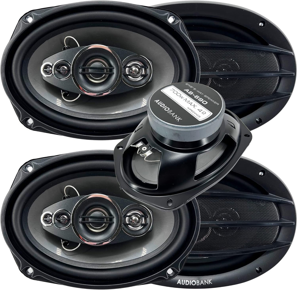 6x9 5-Way Car Audio Coaxial Speakers 4 Ohms B89299