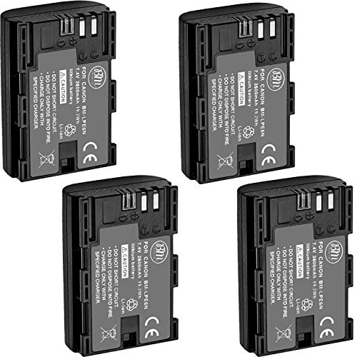 4 Pack High Capacity Batteries for Canon EOS Cameras S2958