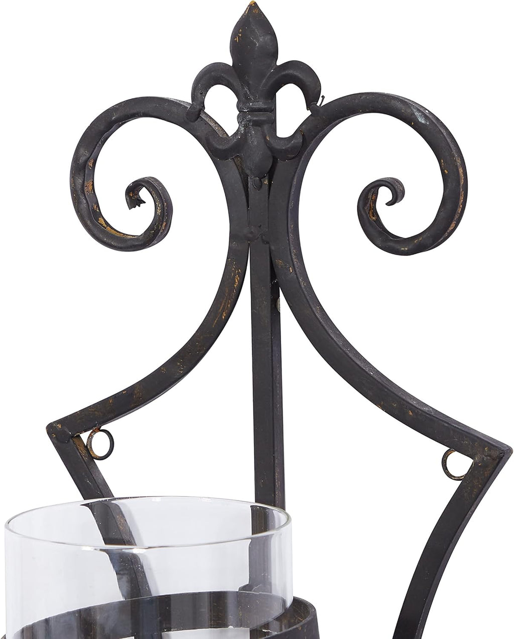 Metal Glass Candle Sconce K9943