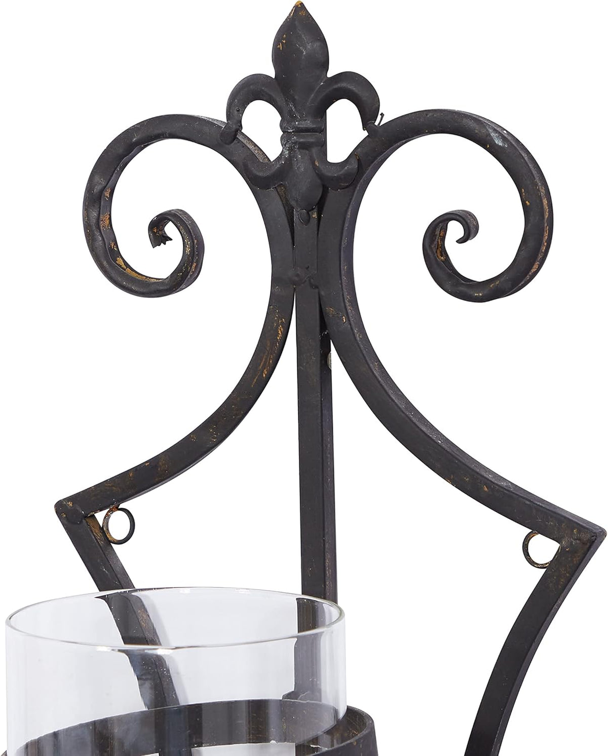Metal Glass Candle Sconce K9943