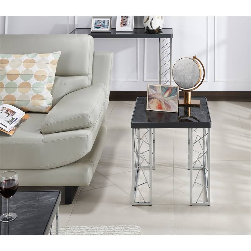 Contemporary Metal End Table P713051