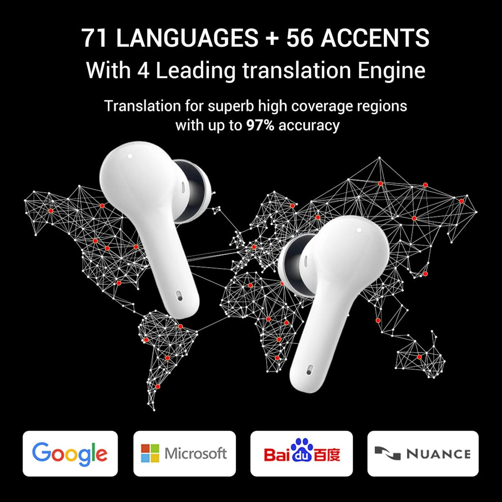 Wireless Translator Earbuds with 72 Languages G579064