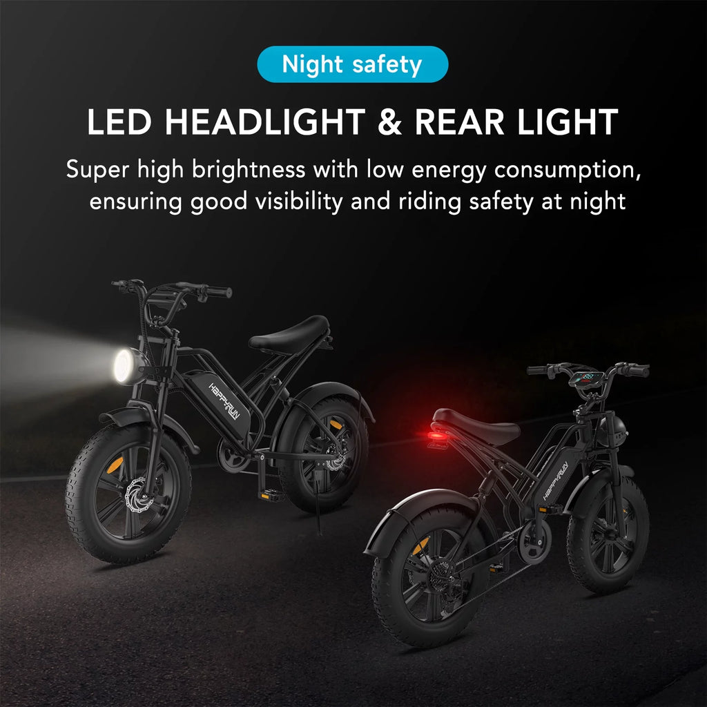 20*4.0'' Fat Tire Electric Bicycle 750W E-Bike with 48V 18Ah Removable Battery P526