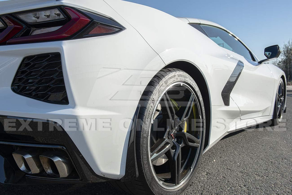 GM Factory XL Extended Style Painted Carbon Flash Metallic Rear Side Splash Guards Mud Flap Pair B33445