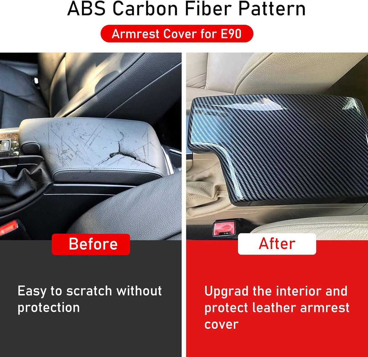 2 PCs Carbon Fiber Console Covers W53725