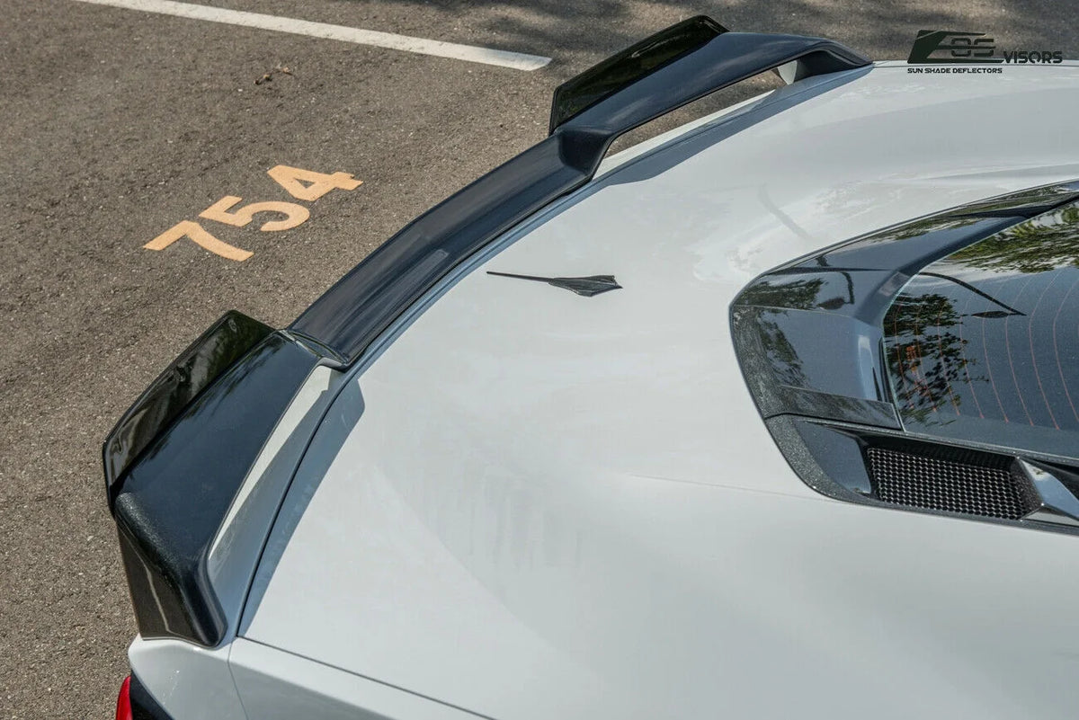 Painted Carbon Flash Metallic ABS Plastic Rear Trunk Lid Wing Spoiler Add-On Wickers Pair Z543